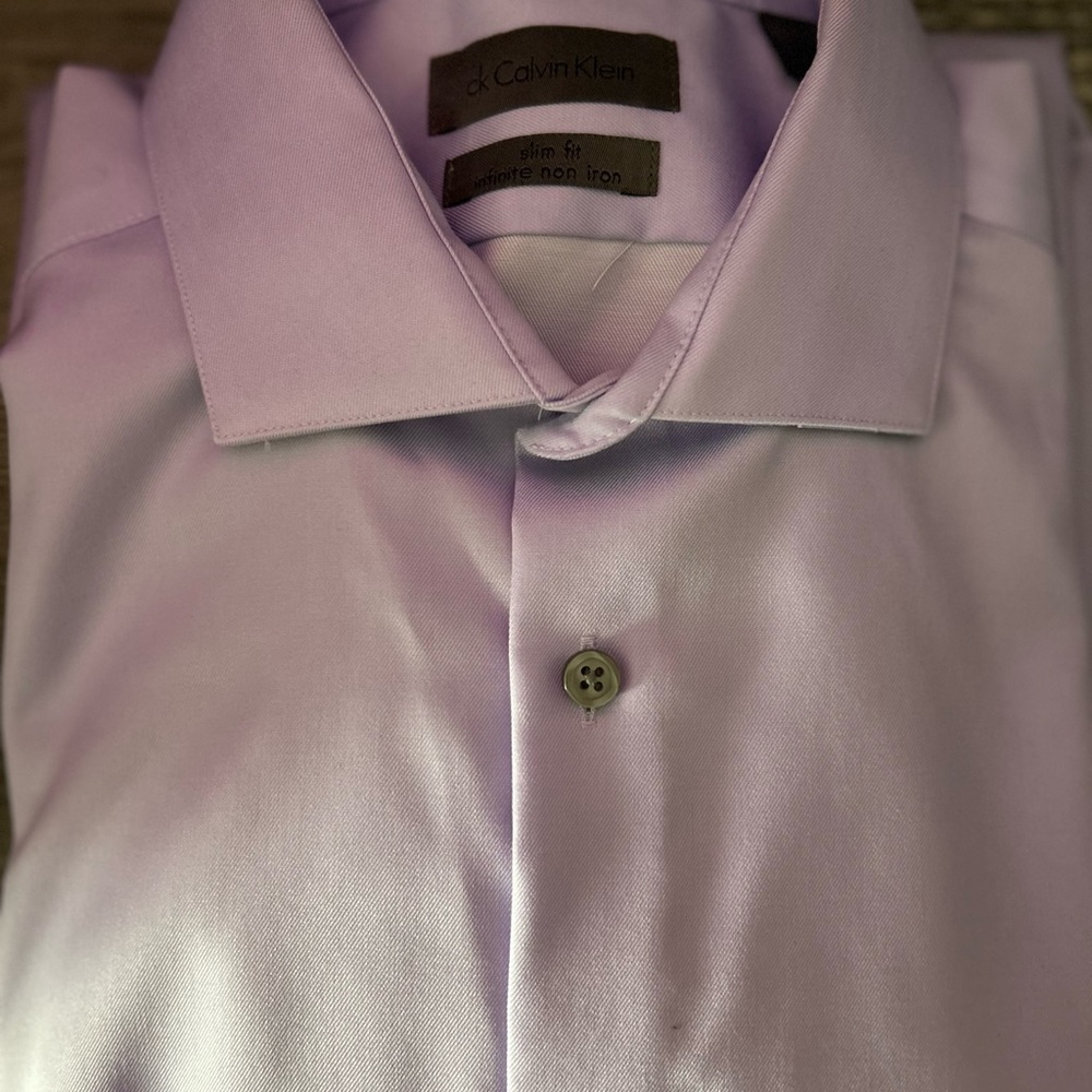 Calvin Klein Men's Lavender Dress Shirt